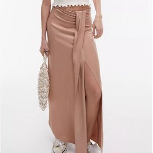 Satin Sarong Skirt Topshop